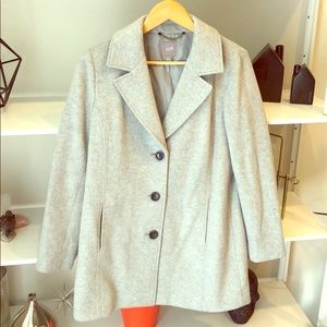 J. Jill women’s wool pea coat, gray, size XS!